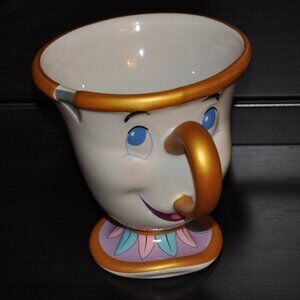 Disney Beauty And The Beast, Chip Ceramic Teacup Mug Gold Accents 340ml 12 oz